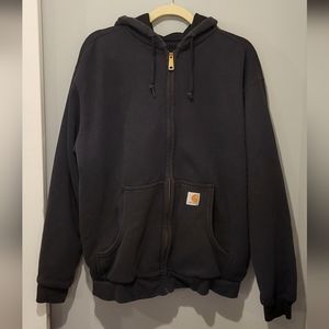 Black Heavy Weight Carhartt Zip-Up Jacket
